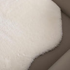 Faux Sheepskin Rug 2x3 Ft, 18mm Medium Pile Small Fluffy Area Rug, Machine Washable Mini Plush Carpet for Bedroom, Living Room, Kids Room, Bathroom & Vanity, White