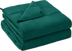 King Size Weighted Blanket for Adults (20 lbs, 80” x 87”, Dark Green) Cooling Heavy Blanket for Sleeping Perfect for 190-210 lbs, Breathable Blanket for Adults & Couple All Season, Machine Washable