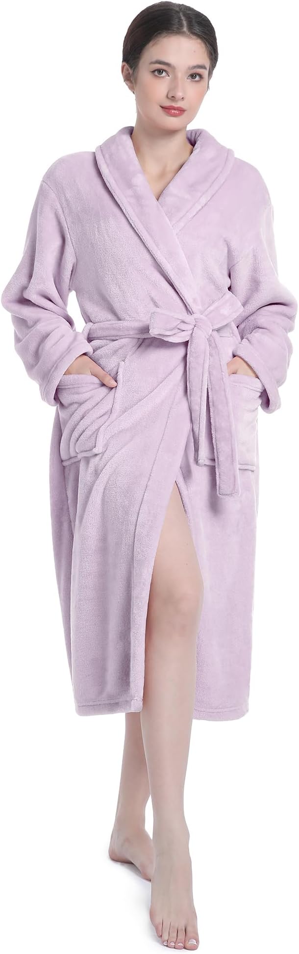 Plush Soft Robes for Women, Premium Fleece Womens Robe Cozy Warm Bathrobe