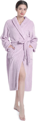 Plush Soft Robes for Women, Premium Fleece Womens Robe Cozy Warm Bathrobe