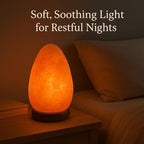 Himalayan Glow Natural Himalayan Salt Lamp, Crystal Salt Lamps, Real Wood Base with Dimmer Switch, Handmade Salt Lamp, Gift Lamp, Holiday Gift, ETL Certified | 6-8 LBS