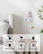Christmas Peach Candy Town Cloud Night Light Plug into Wall, Winter Snow Scenery Cartoon Sky Blue Popsicle Shape Night Light LED Nightlight with Light Sensors for Kids Bedroom Hallway