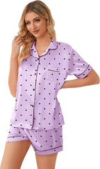 Girls & Womens Satin Pajamas Set, Silk Button-Down Sleepwear 2 Piece Nightwear, 3 Years - Women XXL