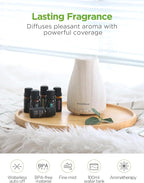 InnoGear Essential Oil Diffuser with Oils, 100ml Aromatherapy Diffuser with 6 Essential Oils Set, Aroma Cool Mist Humidifier Gift Set, Grey Wood Grain