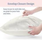 BEDELITE Satin Pillowcase for Hair and Skin, Super Soft Similar to Silk Pillow Cases 4 Pack with Envelope Closure, Cooling Pillowcases for Women Men (20"x30" Queen Size, Ivory)