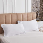HIG 3pc Down Alternative Comforter Set - All Season Reversible Comforter with Two Shams - Quilted Duvet Insert with Corner Tabs -Box Stitched - Breathable, Soft, Fluffy (Full/Queen, Pure White)