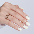 Modelones Milky White Press on Nails, Spring Short Square Fake Nails, Reusable Nail Kit with Nail Glue Adhesive Tabs Mini Nail File, Nails Press Ons 32Pcs16 Sizes, Women Girl Gift