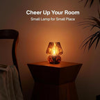 Dawnwake Mushroom Lamp Small Lamp Table Lamp for Bedroom, Desk Bedside Lamps for Living Room,Mushroom Decor Cute Mini Modern Mid Century Lamps for Night Stands,Aesthetic Home Living Room Decor(Black)