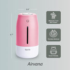 Aqua Glo Personal, Portable Humidifiers for Bedroom – Ultrasonic Cool Mist Humidifier with Built In Rechargeable Battery. Air Humidifier for Baby, Plants, Home, Office, Travel. Rose Quartz