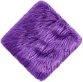 12inch Square Small Faux Fur Sheepskin Cushion Soft Plush Area Rug,Photo Background for Small Product Desktop Photography,Display and Decor,Jewelry,Nail Art,Locker Accessories (Purple)