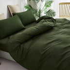 CLOTHKNOW Dark Green Queen Comforter Set Green Bedding Comforter Sets Soft Hunter Queen Comforter with 2 x Pillow Cases