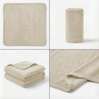 Fleece Blanket Full/Queen - 80x90 Inch Lightweight & Buttery-Soft Throw for Bed, Sofa, Camping | 300GSM Cloud-Touch Microfiber | Cozy Essentials for Travel & Movie Nights, (Cream)