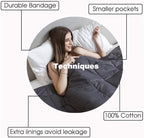 Weighted Idea Weighted Blanket for Adults (Dark Grey,60"x80",20lbs) Cooling Breathable Heavy Blanket with Premium Glass Beads All-Season Soft Thick Comfort