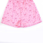 QPANCY Kids Satin Pajamas Sets Baby Boy Girl Button-Down Silk Sleepwear 2 Piece Short Sleeve Loungewear Clothes Set