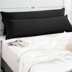 Vielit Satin Body Pillow Pillowcase 1pc,Silky Body Pillow Cover Similar to Silk Pillow Cases Soft Body Pillow Case 20x54 & Envelope Closure,Gift for Women Men Black & 1 Satin Scunchie