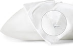 Bedsure Satin Pillowcase with Zipper, Similar to Silk Pillow Cases 2 Pack, White Satin Pillow Cases Standard Size, Silky & Soft Pillow Covers, Valentines Day Gifts for Women Men, 20x26 Inches