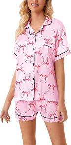 Girls & Womens Satin Pajamas Set, Silk Button-Down Sleepwear 2 Piece Nightwear, 3 Years - Women XXL