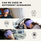 Bluetooth Sleep Mask Wireless Headphones Bluetooth Eye Mask for Side Sleepers SYPVRY Blackout Eye Mask with Headphones Speaker for Airplane,Travel, Purple