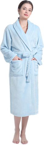 Plush Soft Robes for Women, Premium Fleece Womens Robe Cozy Warm Bathrobe