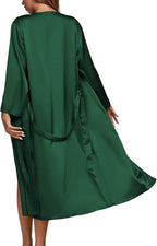 OPOIPIN Women's 3 Piece Pajama Set Sexy Cami Top and Shorts with Robe Sleepwear Loungewear Set