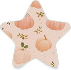 susiyo Plug in Night Light Autumn Pattern Peach Color Pumpkins Cute Star Shape Nightlight for Bedroom Hallway Stairs