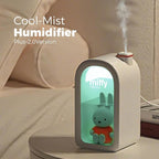 Mipow X Miffy Cool Mist Humidifier - Ultrasonic Quiet Humidifiers, Mini Cute Humidifier with Night Light, 380ml Humidifiers for Bedroom，App-Controlled RGB Light (2.0 Plus-Version) - Pink