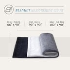 Elegant Comfort Luxury Velvety Feel Blanket, All-Season Lightweight Blanket, Ultra Plush, Soft, Cozy-Fuzzy Flannel Fleece for Couch, Sofa, Bed, Travel, Ombre Design, Full/Queen, Gray