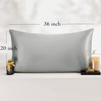 Vielit King Satin Pillowcase for Hair 2pc,Similar to Silk Pillow Cases,Easier Care Than Silk Pillowcase Gifts for Women Men,Silver Grey,20x36 & Envelope Closure and 2 Satin Scrunchies