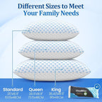 CloudBliss Shredded Memory Foam Pillow for Sleeping - Adjustable Cooling Pillow with Breathable Washable Cover, CertiPUR-US Certified, 1 Pack Queen Size for Side/Back/Stomach Sleepers