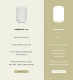 Onaboviva Essential Oil Diffuser - 2.4MHz Ultrasonic Ceramic Diffuser for Home, 120ml, Pulse&Continuous Mist, Bright/Dim/Breathing Lighting, Waterless Auto-Off, Aromatherapy Diffuser with USB Cable