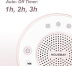 Housbay White Noise Machine with 31 High Fidelity Soothing Sounds, 5W High Power Loud Enough Speaker, Easy Volume Control, Sleep Timer, Sound Machine for Baby, Kids, Adults, Light Sleeper