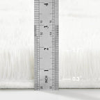 Deerhoo Large Shag Area Rugs 10 x 14, Tie-Dyed Plush Fuzzy Rug for Living Room, Ultra Soft Fluffy Furry Rugs for Bedroom, Anti-Skid Indoor Carpet Nursery Rugs for Kids Room Home Decor, White