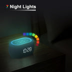 ANJANK White Noise Sound Machine Alarm Clock with HiFi Bluetooth Speaker, 21 Soothing Sounds/7 Night Lights/8 Alarm Sounds/30-Level Volume/0-100% Dimmer, Noise Maker for Boys Teens Kids Sleep, Bedroom