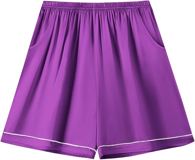 Girls & Womens Satin Pajamas Set, Silk Button-Down Sleepwear 2 Piece Nightwear, 3 Years - Women XXL