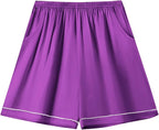 Girls & Womens Satin Pajamas Set, Silk Button-Down Sleepwear 2 Piece Nightwear, 3 Years - Women XXL