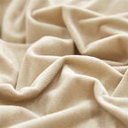 Cottonight Cream Coffee Velvet Comforter Set California King Khaki Bedding Comforter Set Dark Champagne Brown Solid Blanket Quilts Flannel Modern Winter Warm Taupe 3 Piece Light Coffee Bedding Set