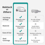 Nekteck Eye Massager with Heat, Birthday Gifts Eye Mask Massage for Migraine Relief, Heated Smart Migraine Massager to Reduce Strain, Dry Eyes, Sleep Relaxation, Bluetooth Music, Ideal for Her Him