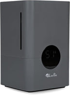 LivePure 1.2 L (.3 Gallon) Ultrasonic Cool Mist Top Fill Digital Humidifier with LED Display Screen, Graphite