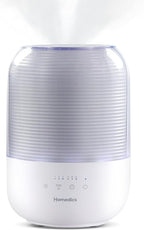 Homedics Ultrasonic Cool Mist Humidifier, Top-Fill 3L Water Tank, Covers 395 sq. ft, 35-Hour Runtime, 3 Mist Settings, Clean Tank Tech, Auto-Off, Night Light, Quiet