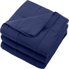 Navy Blue Weighted Blanket for Adults 12lbs, 60"x80", Queen Size Cooling Heavy Throw Blanket for 110-130lbs, Microfiber Soft Thick Big Blankets Weighted Comforter Gift for Sleeping