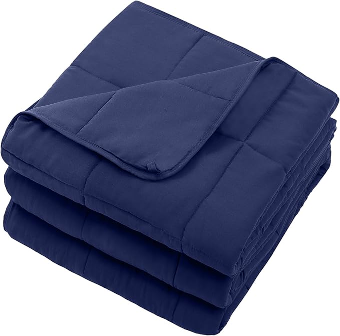 Navy Blue Weighted Blanket for Adults 20lbs, 80"x87", King Size Cooling Heavy Throw Blanket for 130-220lbs, Microfiber Soft Thick Big Blankets Weighted Comforter Gift for Sleeping