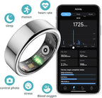 COLMI R02 smart Ring, a smart Ring for Women and Men, with a Charging case, Supports Heart Rate, Blood Oxygen, Sleep Health Monitoring, and Sports Tracking Ring, No Subscription Fee. (Silver, 9#)