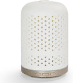 Onaboviva Essential Oil Diffuser - 2.4MHz Ultrasonic Ceramic Diffuser for Home, 120ml, Pulse&Continuous Mist, Bright/Dim/Breathing Lighting, Waterless Auto-Off, Aromatherapy Diffuser with USB Cable
