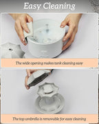 Aesthetic 2-in-1 Humidifier Oil Diffuser with 360° Rotating Raindrop & 7 LED Mood Lights,Ultrasonic Quiet Cool Mist Humidifier for up to 24 Hrs,Ideal Holiday Gifts for Home