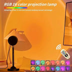 Sunset Lamp Projector, Rainbow Projection Led Lights with Remote, 16 Colors Multicolor Changing LED Night Light, Sunlight Light for Photography Selfie Party, Home Bedroom Decor Xmas Gifts for Women