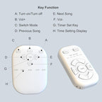 White Noise Sound Machine, Wireless Sound Machine with 36 Relaxing Sounds Including Nature Sounds and White Noise, Small Speaker for Home, Office, Hotel,Toilet, Travel. (White, Speaker and controller)