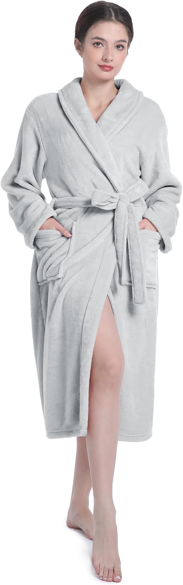 Plush Soft Robes for Women, Premium Fleece Womens Robe Cozy Warm Bathrobe