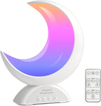 Touch Moon Table Lamp with RGB Adjustable Light, Scene Mode and Music Mode, Warm White LED Moon Light, Suitable for Home Decoration, Bedroom Living Room Desk.