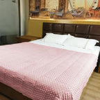 ALANSMA Reversible Weighted Blanket for All Season, Luxury Velvet, Warm and Cool, Adult Pink 7Lb Weighted Blanket, Enjoy Sleeping Anywhere(Pink,40"x60" 7lbs)