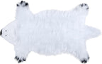 STP GOODS Faux Sheepskin Fur Rug, Fluffy Sheepskin Bedside Rugs, Bedside Rugs (Polar Bear (140 х 75 cm))